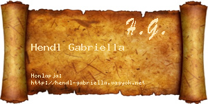 Hendl Gabriella névjegykártya